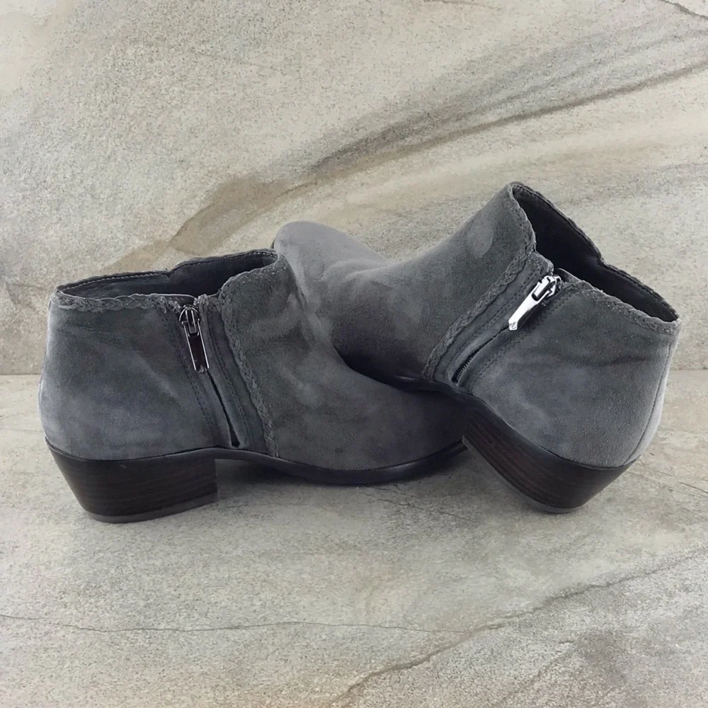Sam Edelman Paige Suede Booties Size 7 Gray EUC